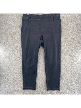 J Jill Jeans Womens Extra Large Pure Charcoal Gray French Terry Cotton Stretch